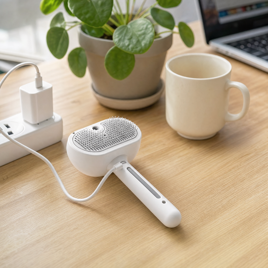Ładowanie szczotki parowej 3 w 1 przez kabel USB-C